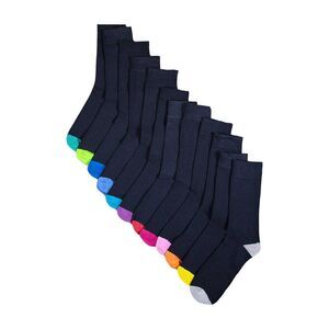 Soxy Mens Coloured Socks (Pack of 12) / Black/Multicolored